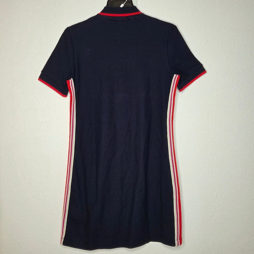 NWT LACOSTE USA Women's Short-Sleeve Side-Stripe Polo Dress - Picture 2 of 5